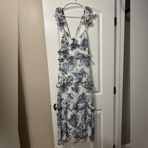 O.P.T long ruffle dress Large